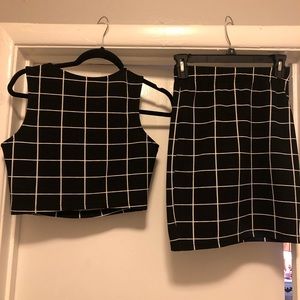 2 piece set, skirt and top